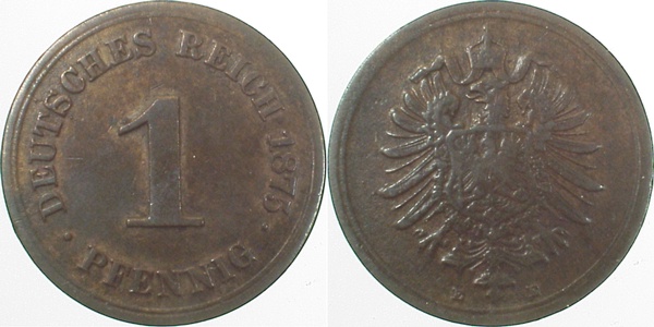 1 Pfennig 1875 E ss- J001