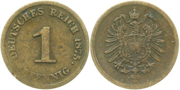 1 Pfennig 1875 H ss min Rf J001