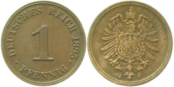 1 Pfennig 1885 J vz- J001