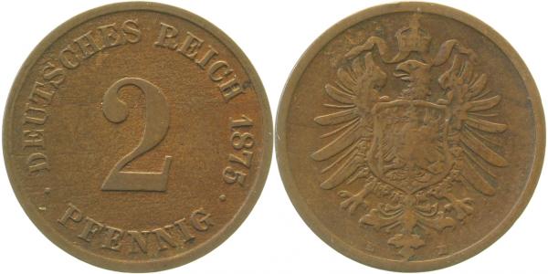 2 Pfennig 1875 E ss J002