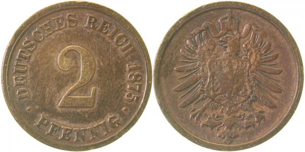 2 Pfennig 1875 H ss+ J002