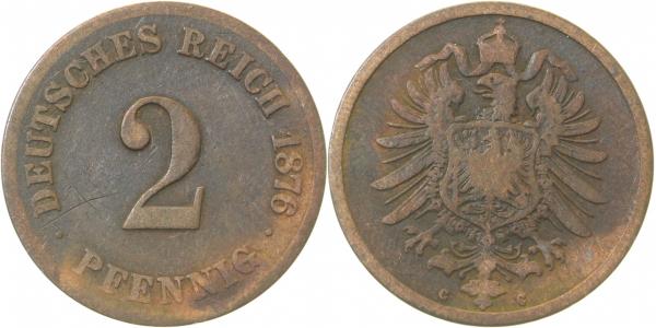2 Pfennig 1876 G s/ss J002