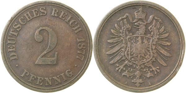 2 Pfennig 1877 A ss J002