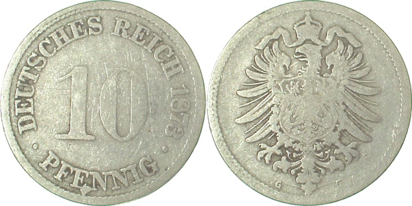 10 Pfennig 1873 G s J004