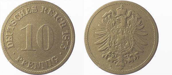 10 Pfennig 1875 H ss J004