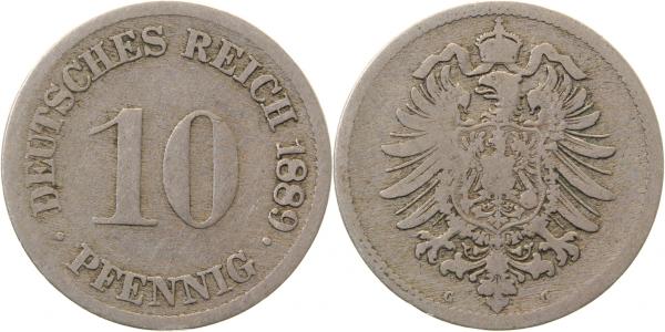 10 Pfennig 1889 G s J004