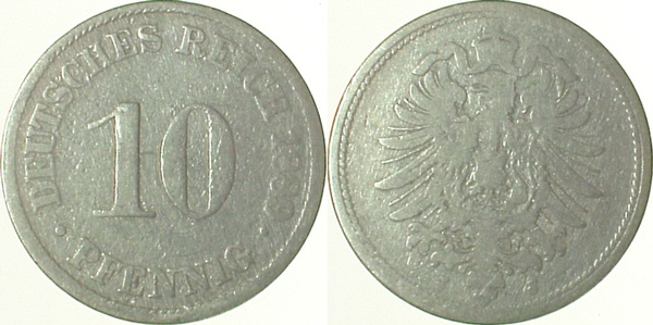 10 Pfennig 1889 J s J004