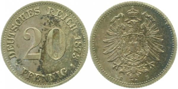 20 Pfennig 1873 B J005 vz+