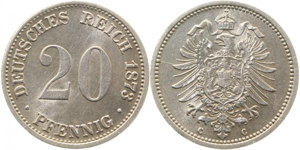 20 Pfennig 1873 C J005 vz/stgl