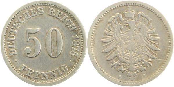 50 Pfennig 1875 F s/ss J007