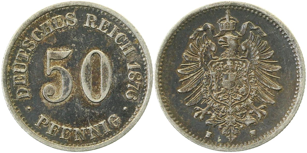 50 Pfennig 1876 H ss/vz J007