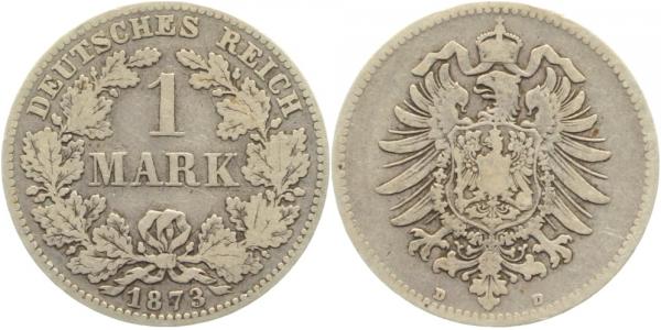 1 Mark 1873 D s/ss J009