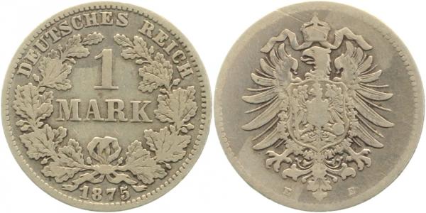 1 Mark 1875 E s/ss J009
