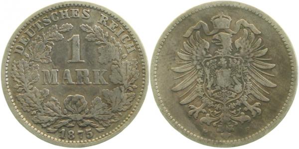 1 Mark 1875 F s/ss J009
