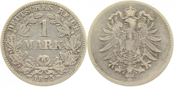 1 Mark 1875 G s/ss J009