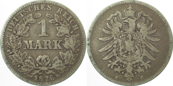 1 Mark 1876 C s/ss J009