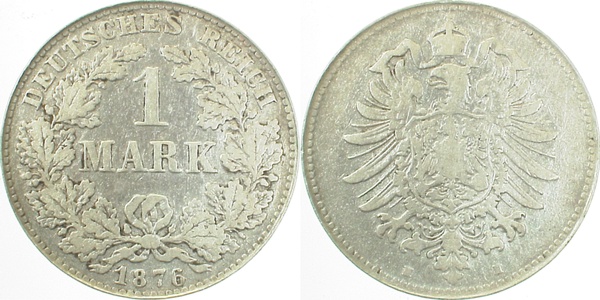 1 Mark 1876 H s/ss J009