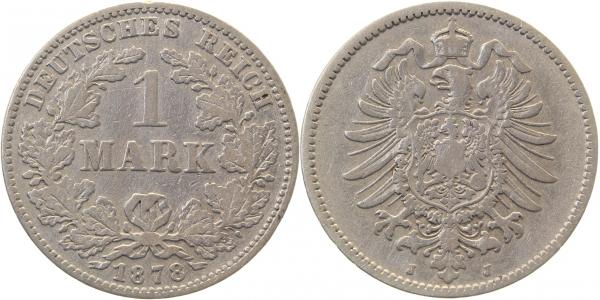 1 Mark 1878 J s/ss J009