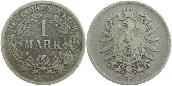 1 Mark 1880 F s/ss J009