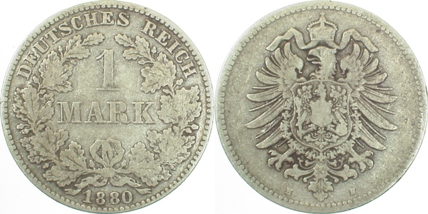 1 Mark 1880 H s/ss J009