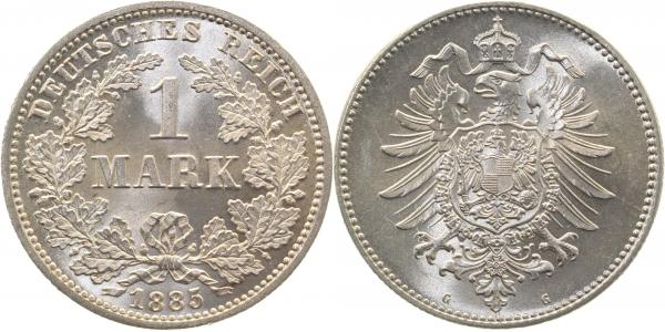 1 Mark 1885 G prfr/stgl
