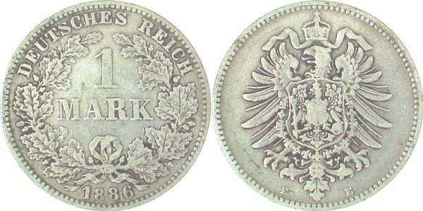 1 Mark 1886 E ss J009