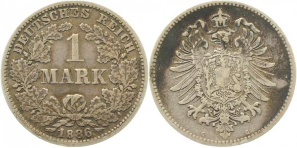 1 Mark 1886 G s/ss selten J009