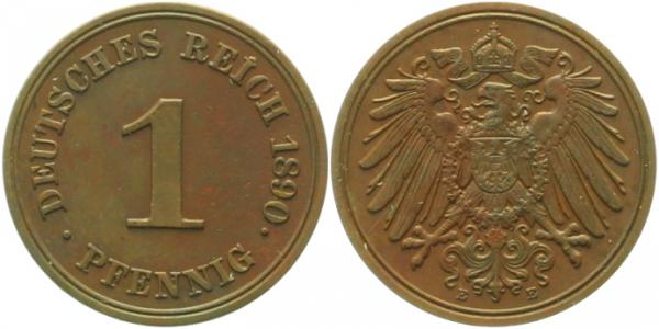 1 Pfennig 1890 E prfr J010