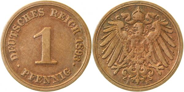 1 Pfennig 1893 E ss J010