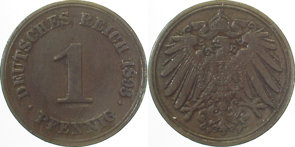 1 Pfennig 1893 F ss/vz J010