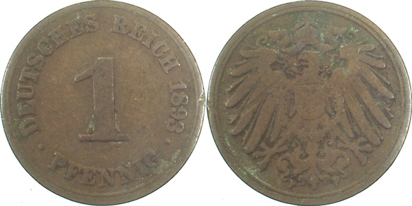 1 Pfennig 1893 F ss J010