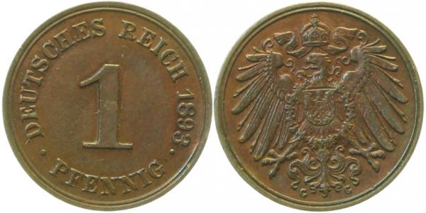 1 Pfennig 1893 G vz J010