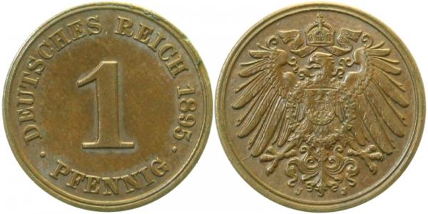 1 Pfennig 1895 J J010 prfr