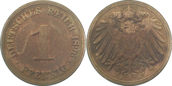 1 Pfennig 1896 A ss J010