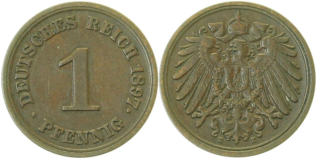 1 Pfennig 1897 E ss J010
