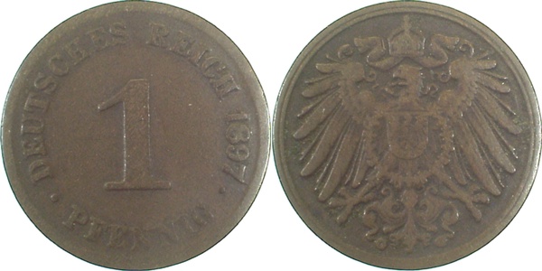 1 Pfennig 1897 G ss J010