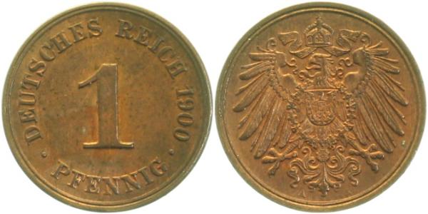 1 Pfennig 1900 A prfr Erstabschlag J010