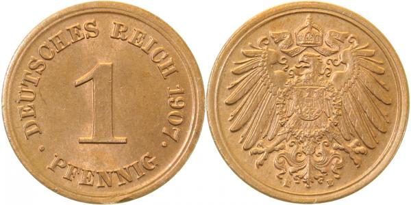 1 Pfennig 1907 E stgl J010
