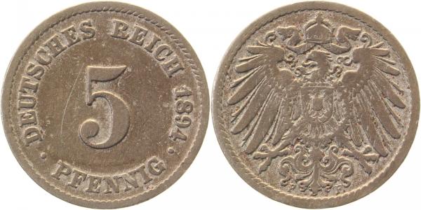 5 Pfennig 1894 F s/ss J012