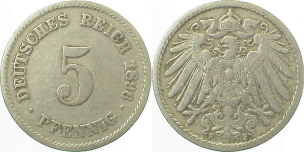 5 Pfennig 1996 F ss J012 ss 5 Pfennig