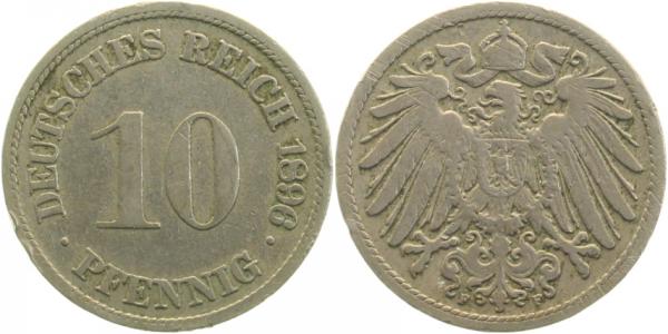 10 Pfennig 1896 F ss J013 ss 10 Pfennig