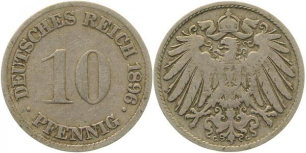 10 Pfennig 1896 G SS-