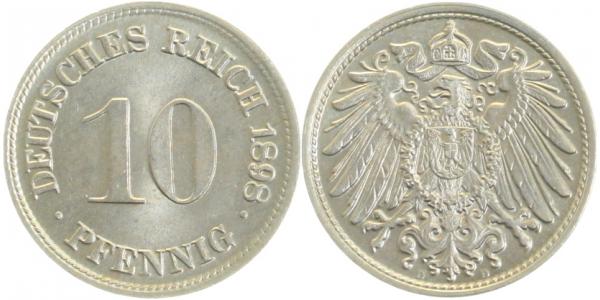 10 Pfennig 1898 D prfr.