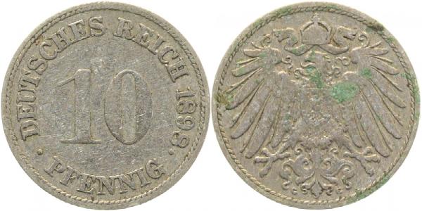 10 Pfennig 1898 G s/ss J013 s / ss 10 Pfennig