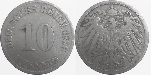 10 Pfennig 1898 J ss- J013 ss-