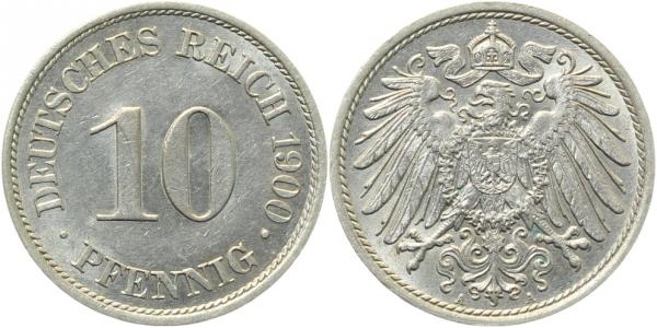 10 Pfennig 1900 A f prfr J013
