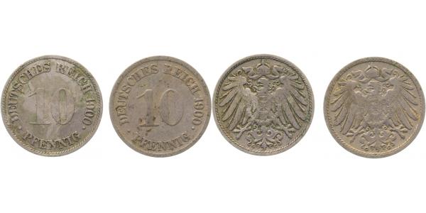10 Pfennig 1900 G prfr/stgl !!