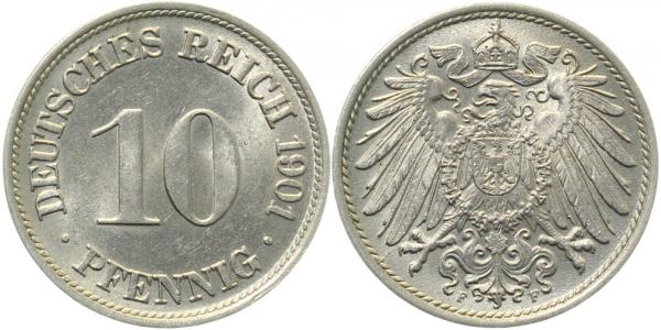 10 Pfennig 1901 F f. stgl J013