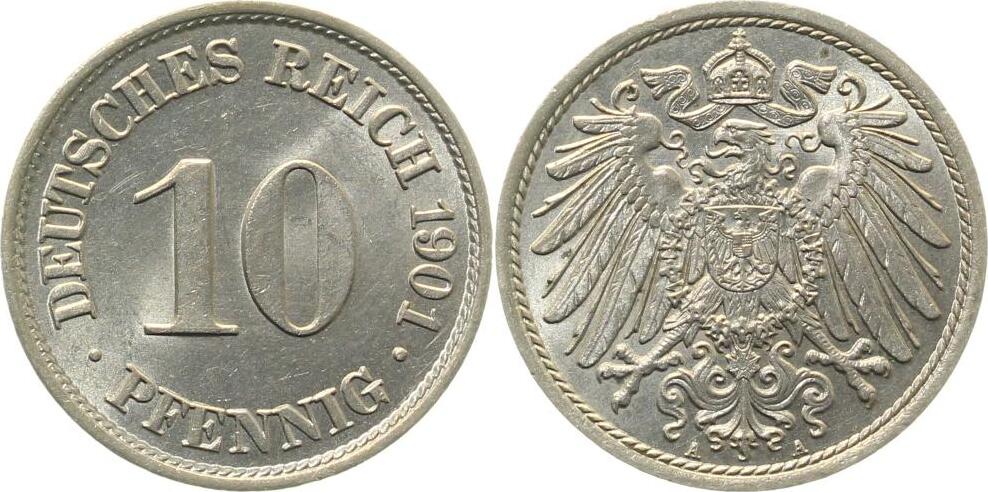 10 Pfennig 1901 J ss