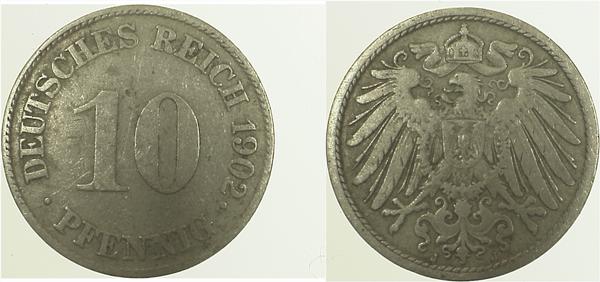 10 Pfennig 1902 J f.stgl !!